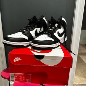 Nike Black and White High-Top Sneakers